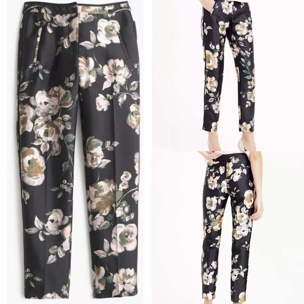 J. Crew Collection Cropped Pant Painterly Floral